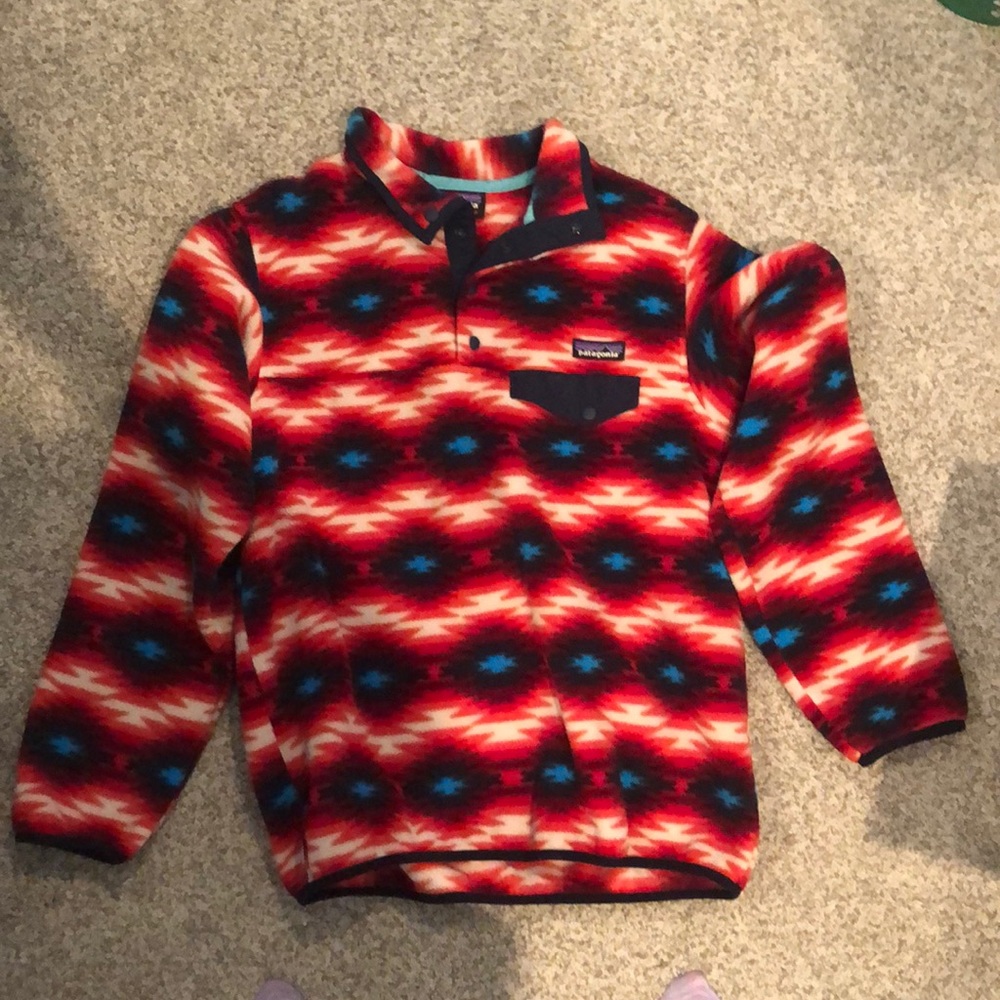 Patagonia sweatshirt.